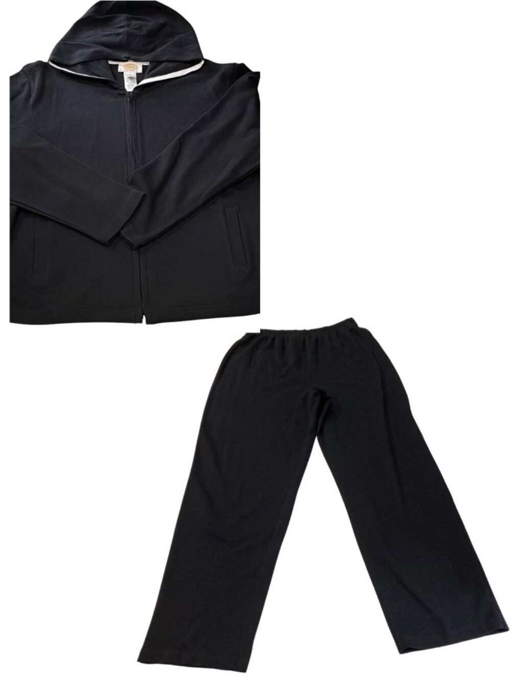 Talbots Athletic Tracksuit Set PL Black Casual Lounge Gym Everyday Whimsygoth
